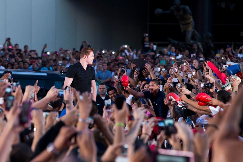 Canelo arrives