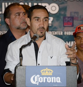 Oct 1,2015.  CarsonCA. MATTHYSSE VS. POSTOL FINAL PRESS CONFERENCE.Photo by Gene Blevins/Hogan Photos