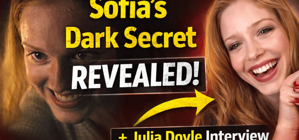 Julia Doyle as Sofia in FROM Season 4 Episode 1 thumbnail featuring the shocking “Dark Secret Revealed” twist and exclusive interview