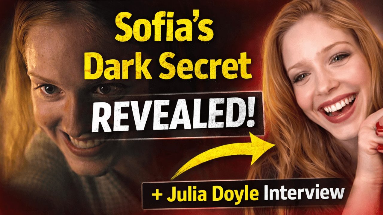 Julia Doyle as Sofia in FROM Season 4 Episode 1 thumbnail featuring the shocking “Dark Secret Revealed” twist and exclusive interview