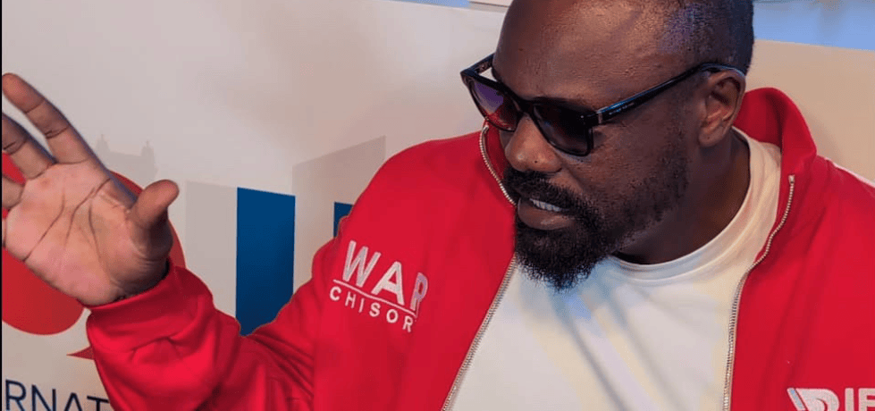 Derek Chisora at the IBA press conference in Istanbul.